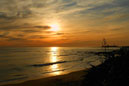 Vista de un atardecer en el Palmar